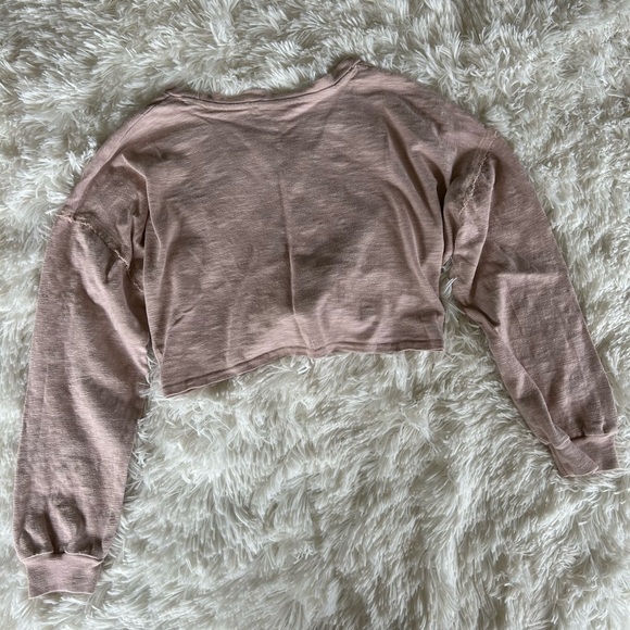 Free People Beach | Oversized Blush Pink Slouchy Chill Out Top - Picture 6 of 6